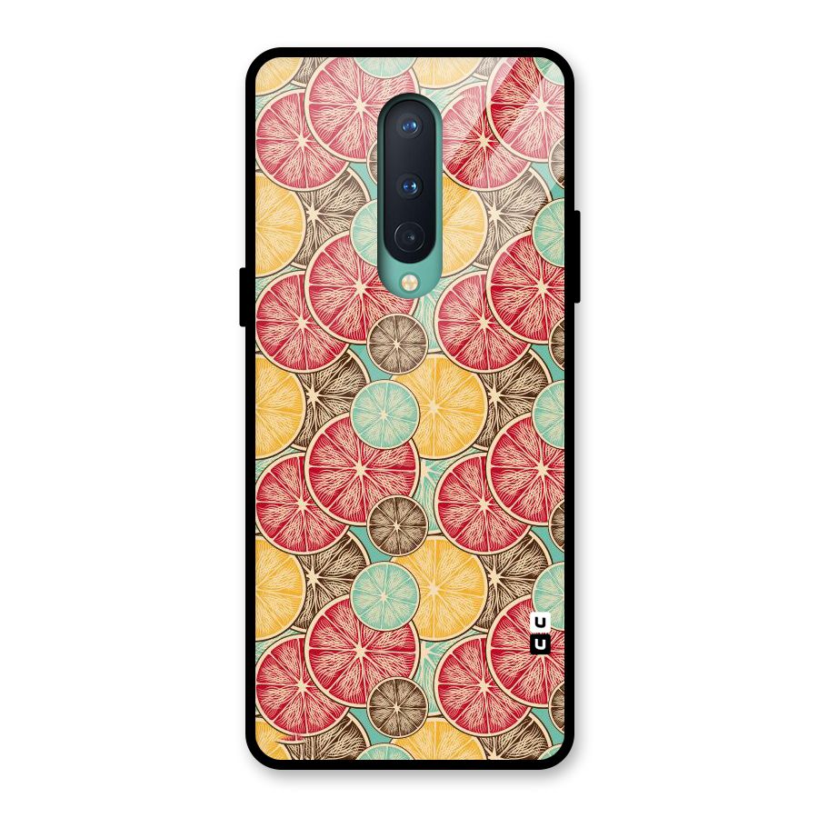 Juicy Pattern Glass Back Case for OnePlus 8