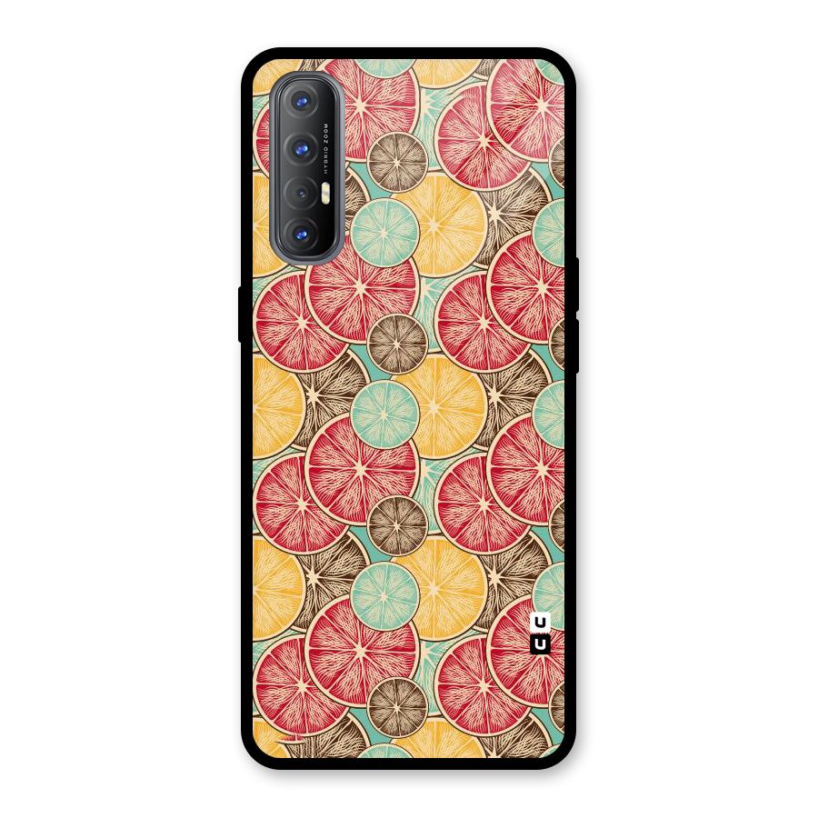 Juicy Pattern Glass Back Case for Oppo Reno3 Pro