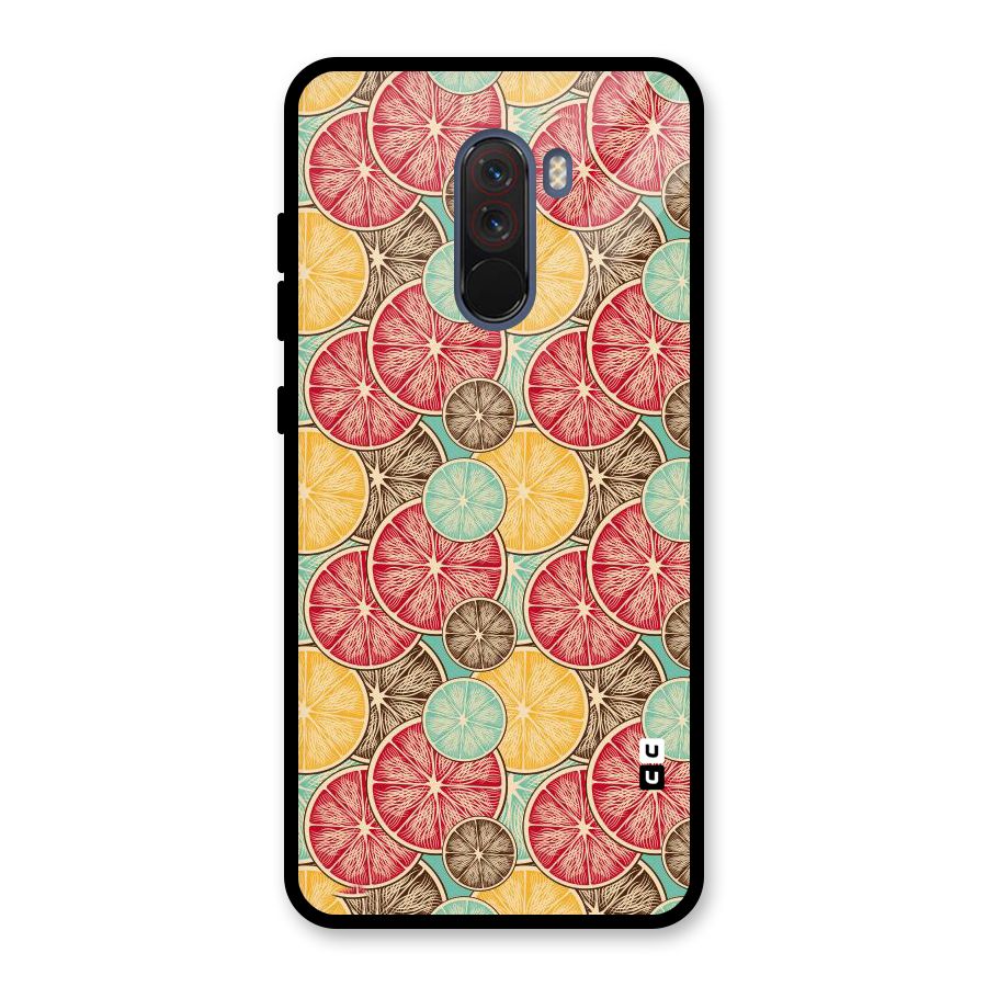 Juicy Pattern Glass Back Case for Poco F1