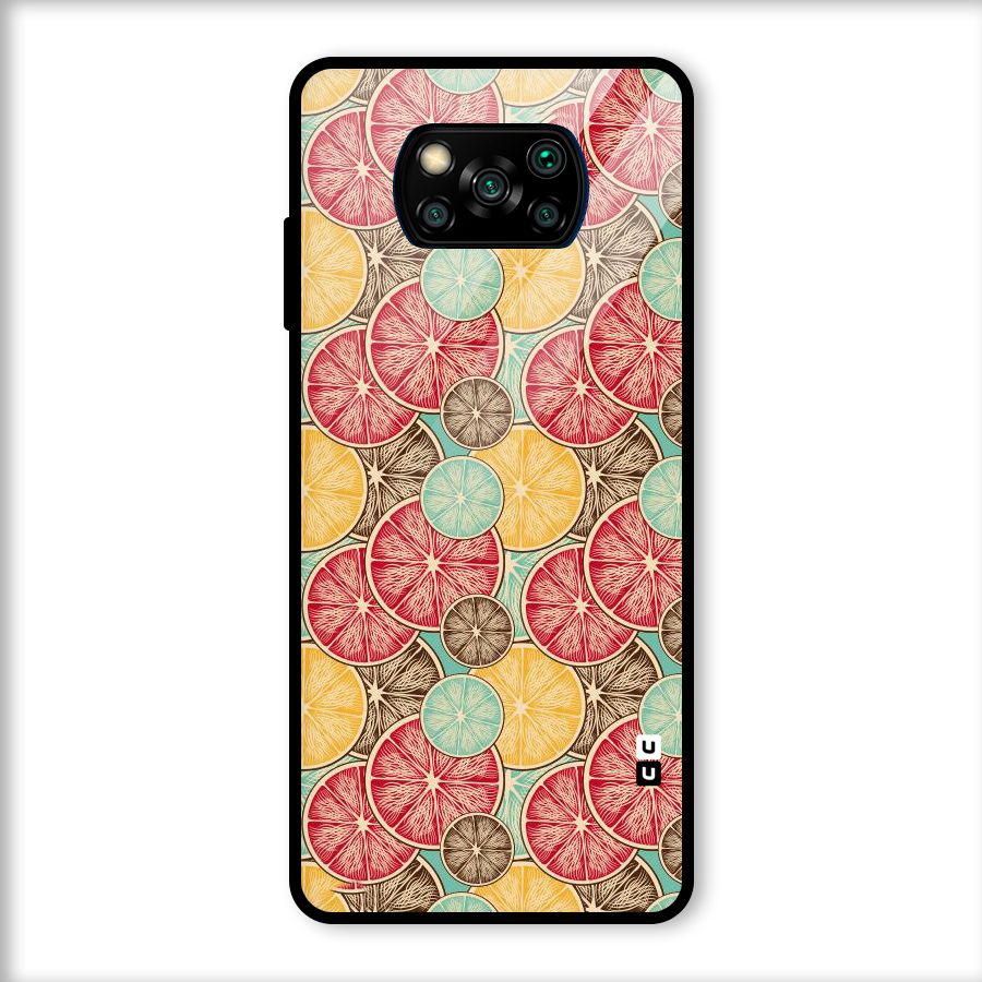 Juicy Pattern Glass Back Case for Poco X3