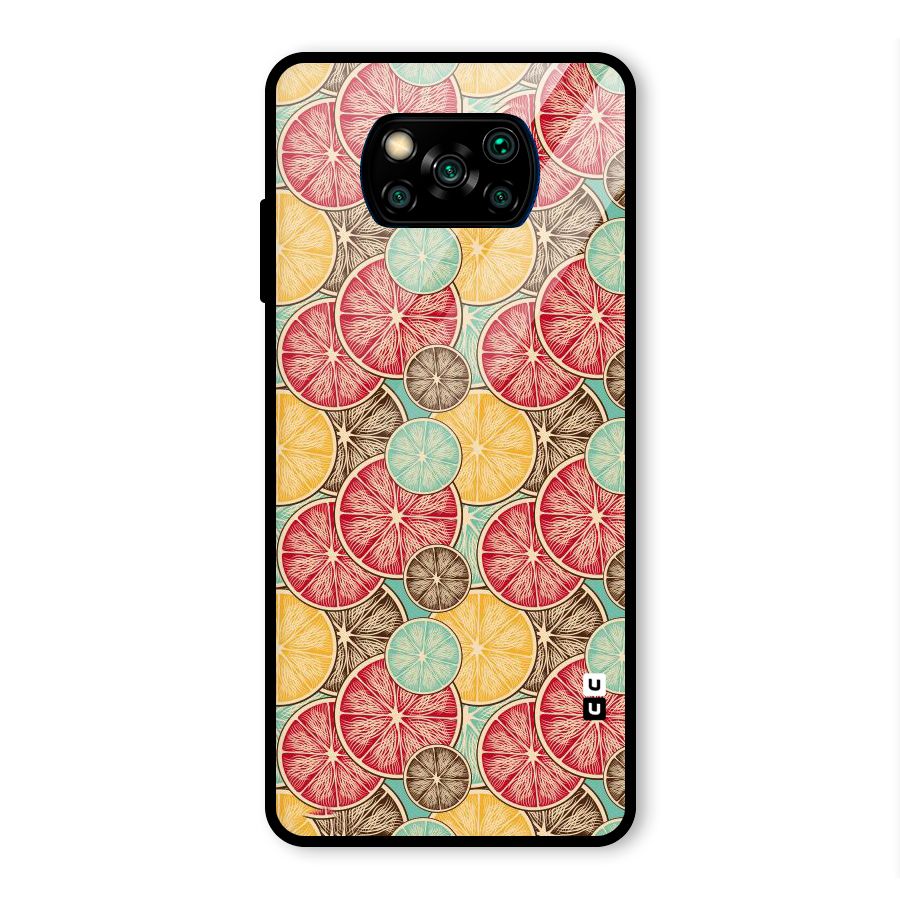 Juicy Pattern Glass Back Case for Poco X3 Pro