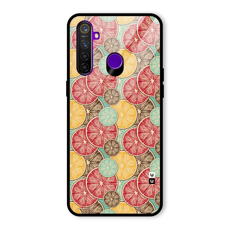 Juicy Pattern Glass Back Case for Realme 5 Pro