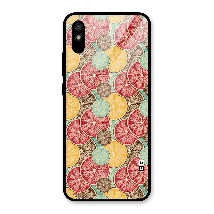 Juicy Pattern Glass Back Case for Redmi 9A
