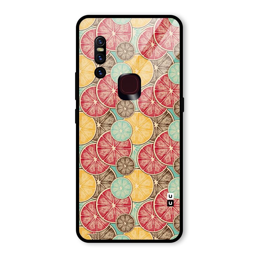 Juicy Pattern Glass Back Case for Vivo V15
