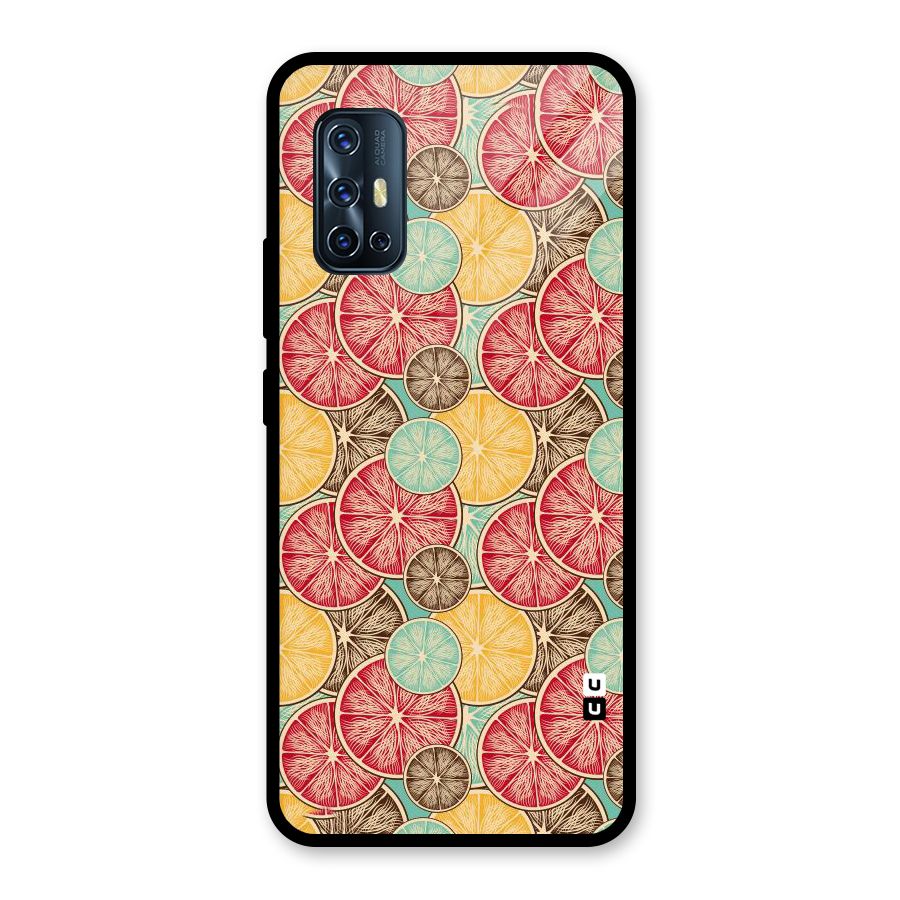 Juicy Pattern Glass Back Case for Vivo V17