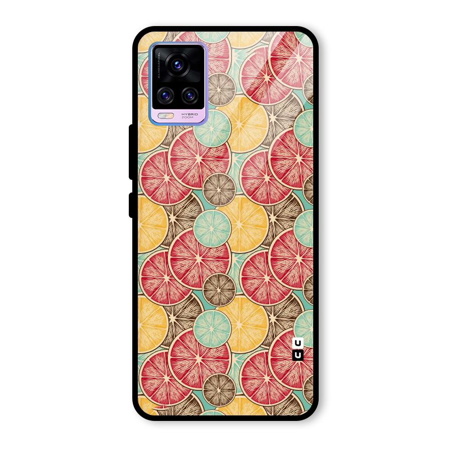 Juicy Pattern Glass Back Case for Vivo V20 Pro