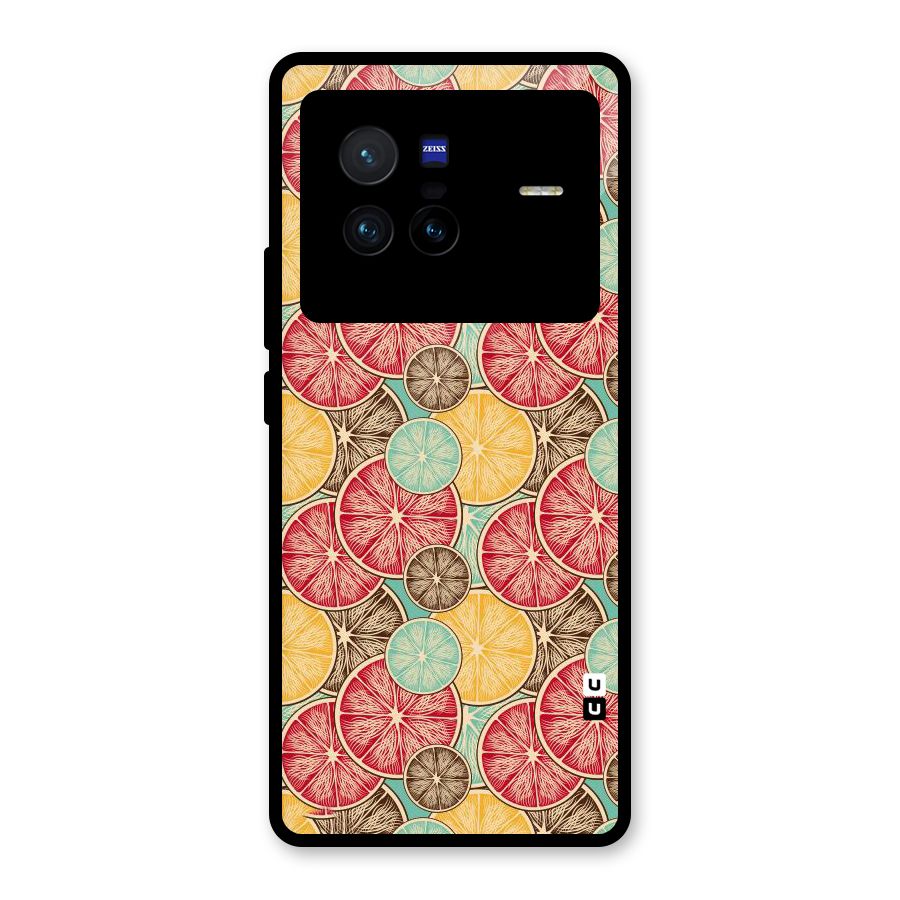 Juicy Pattern Glass Back Case for Vivo X80
