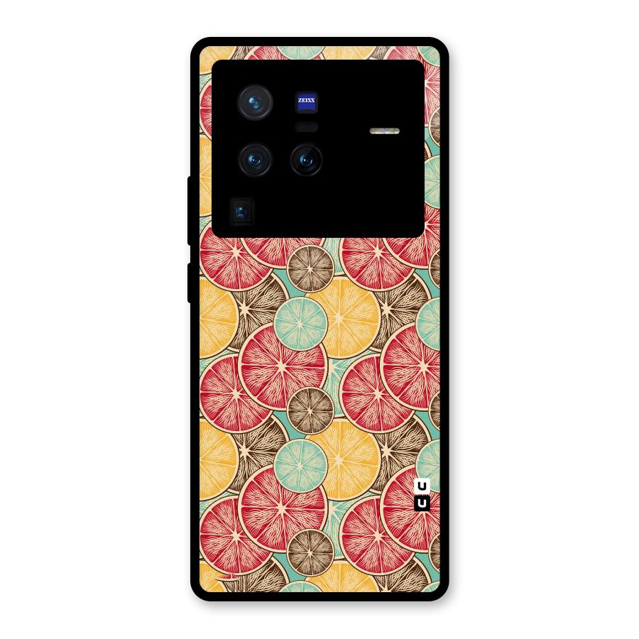 Juicy Pattern Glass Back Case for Vivo X80 Pro