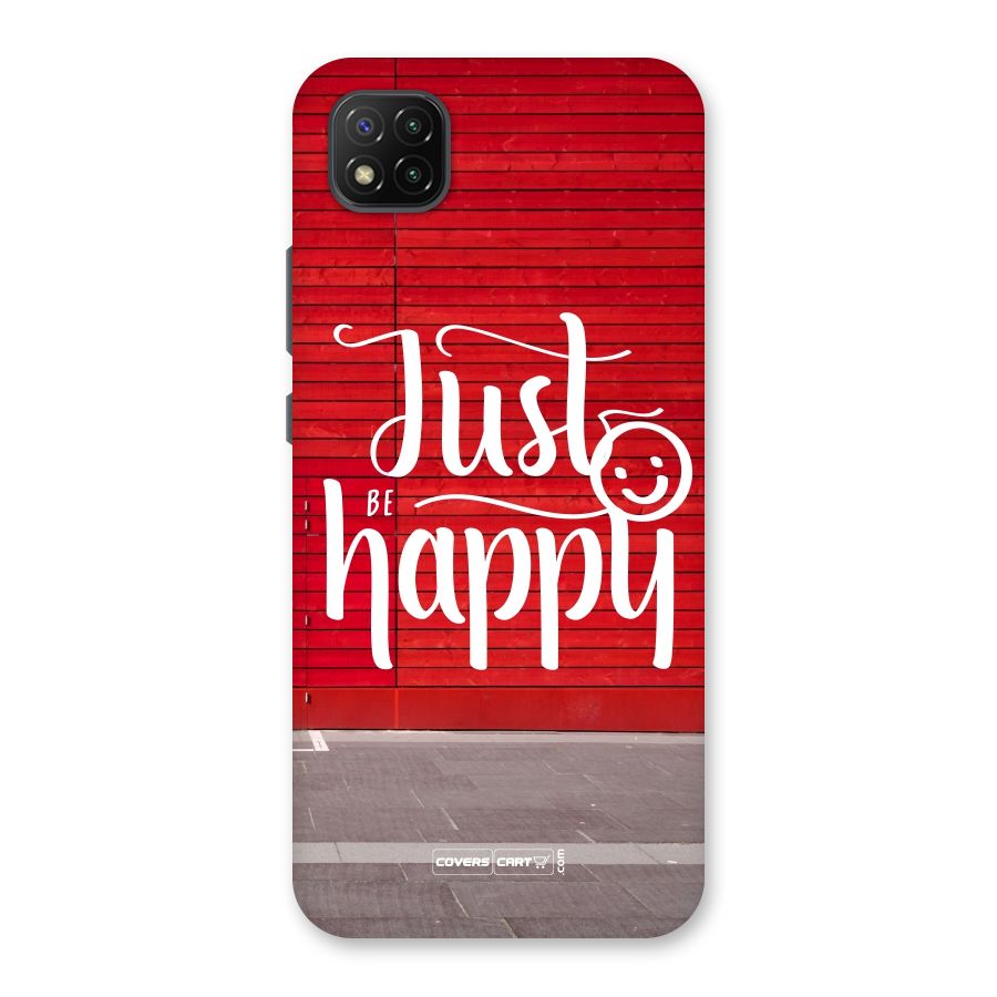 Just Be Happy Back Case for Poco C3