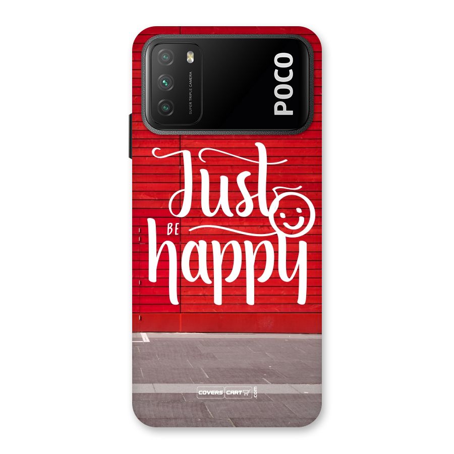 Just Be Happy Back Case for Poco M3