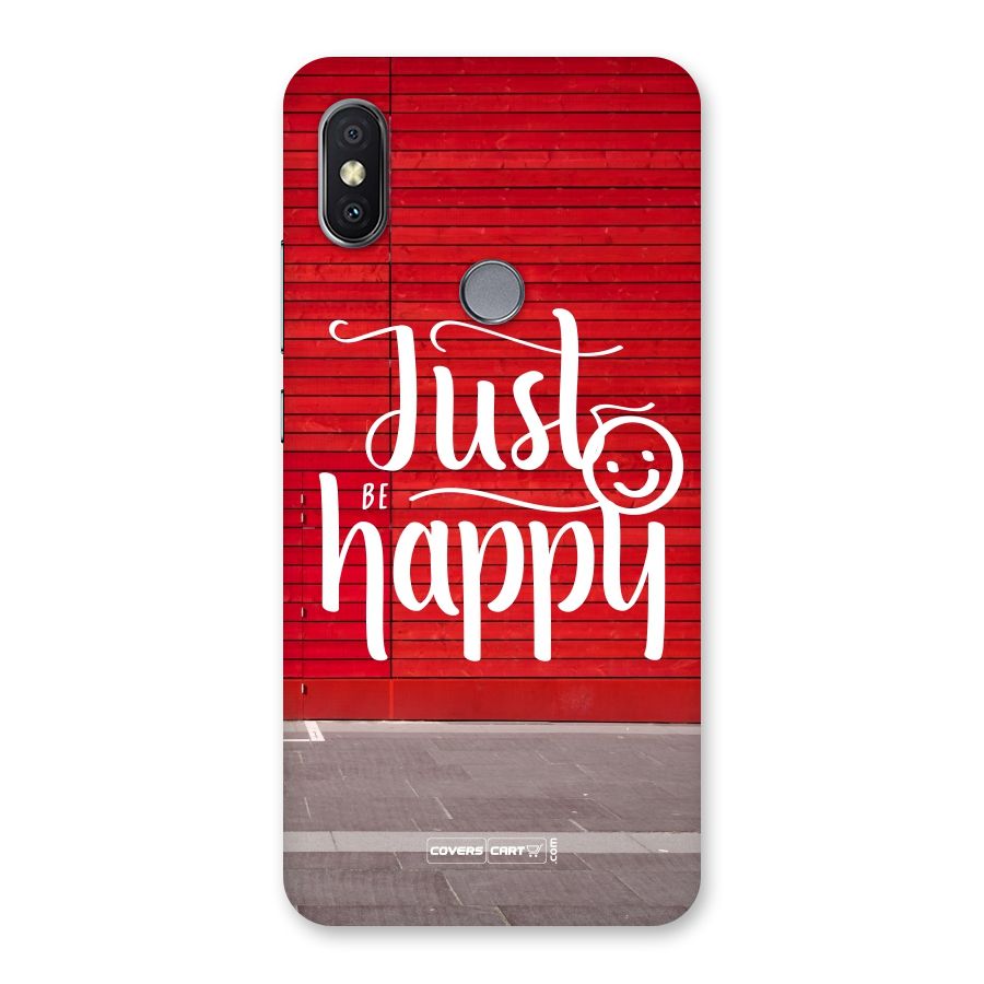 Just Be Happy Back Case for Redmi Y2