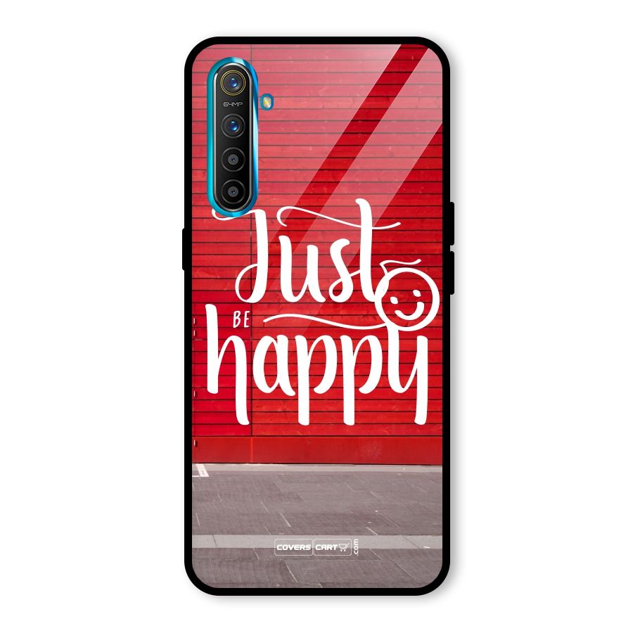 Just Be Happy Glass Back Case for Realme X2