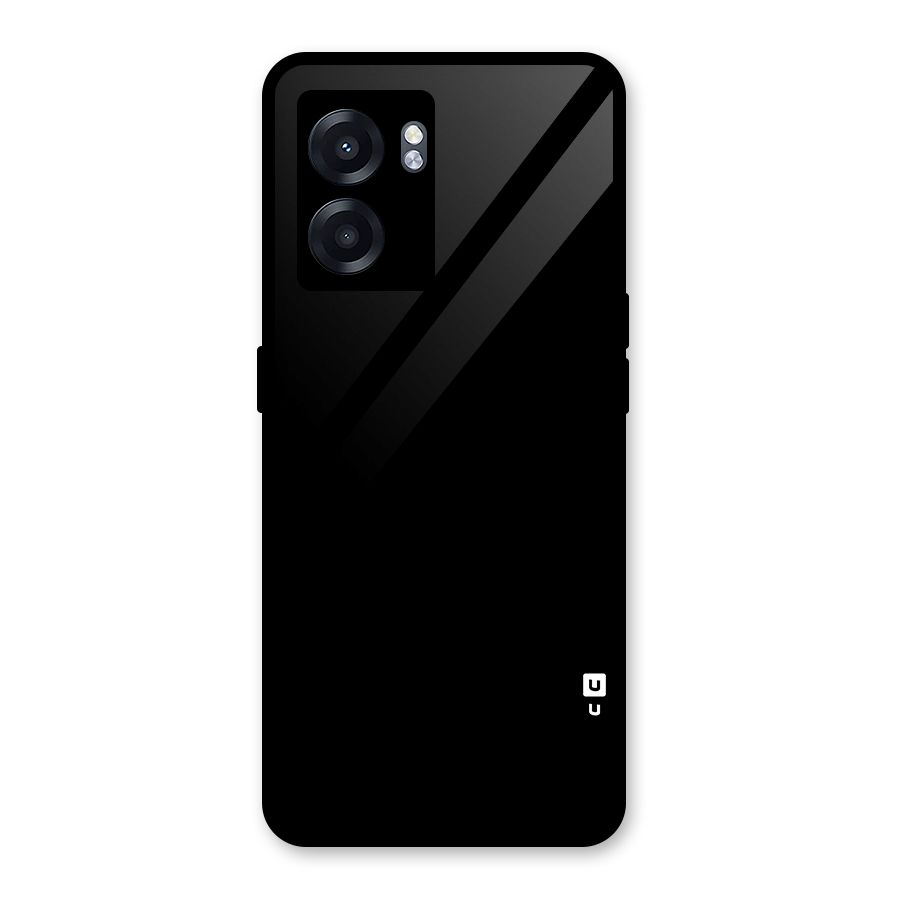 Just Black Glass Back Case for Realme Narzo 50 5G