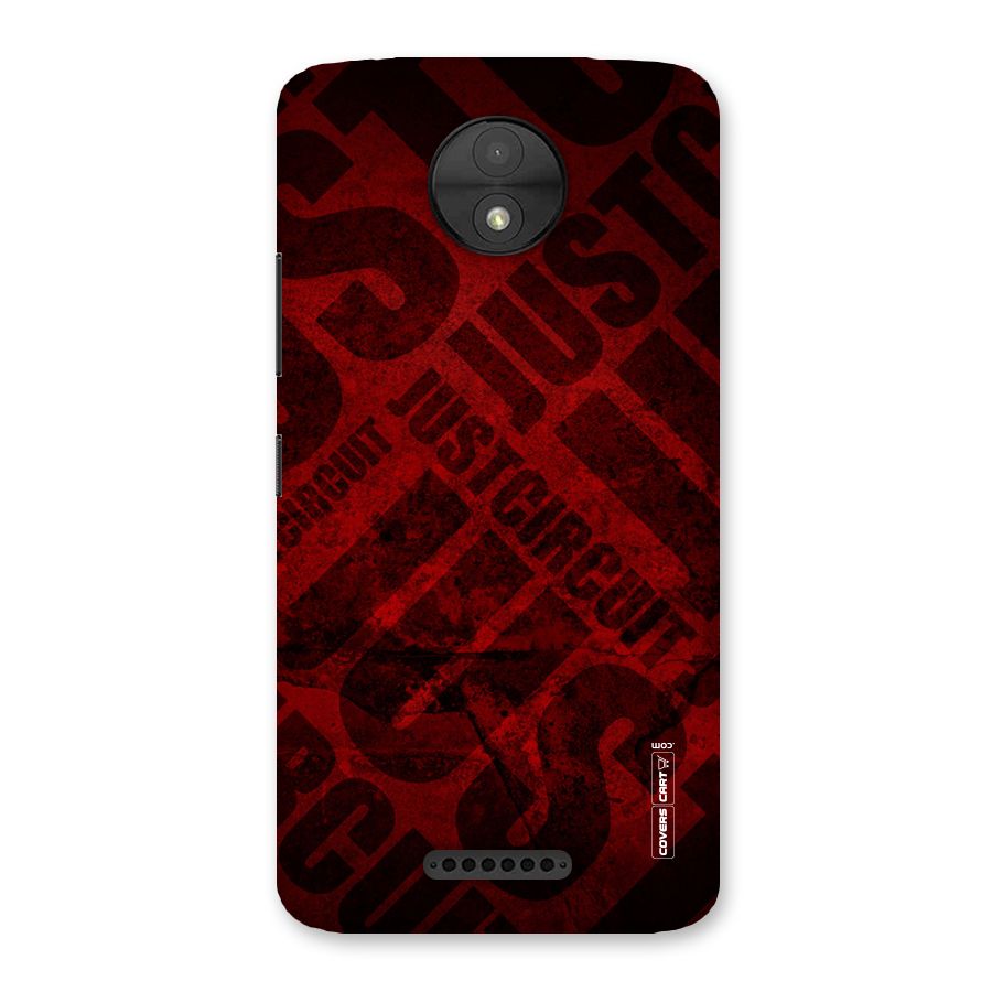 Just Circuit Back Case for Moto C