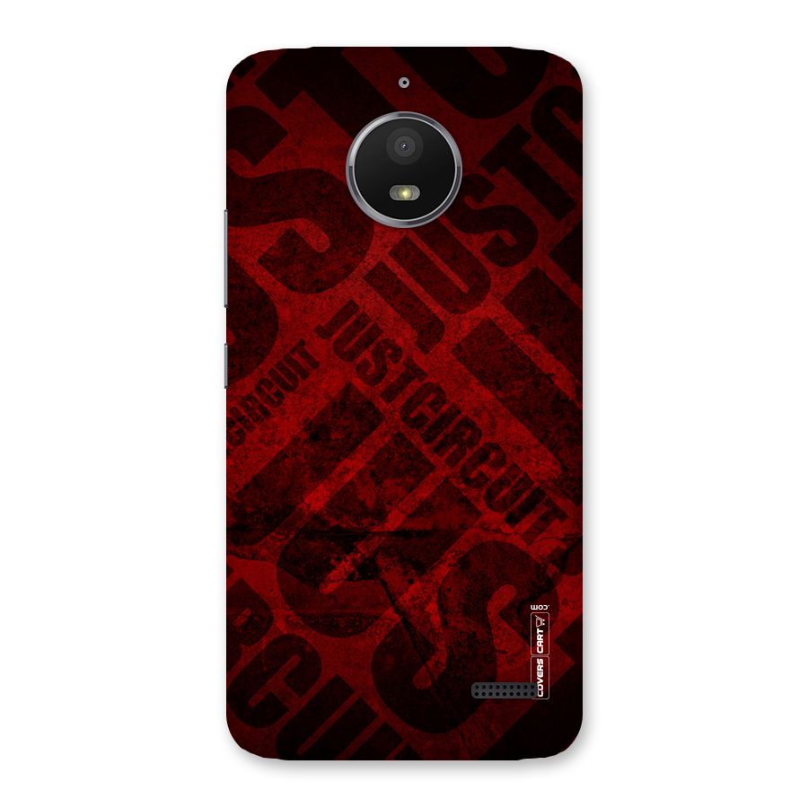 Just Circuit Back Case for Moto E4