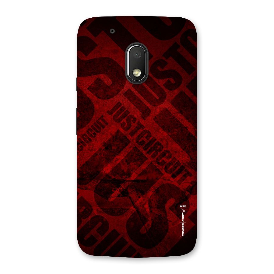 Just Circuit Back Case for Moto G4 Play