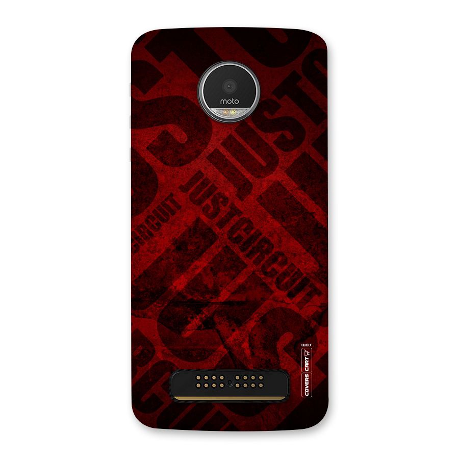 Just Circuit Back Case for Moto Z Play