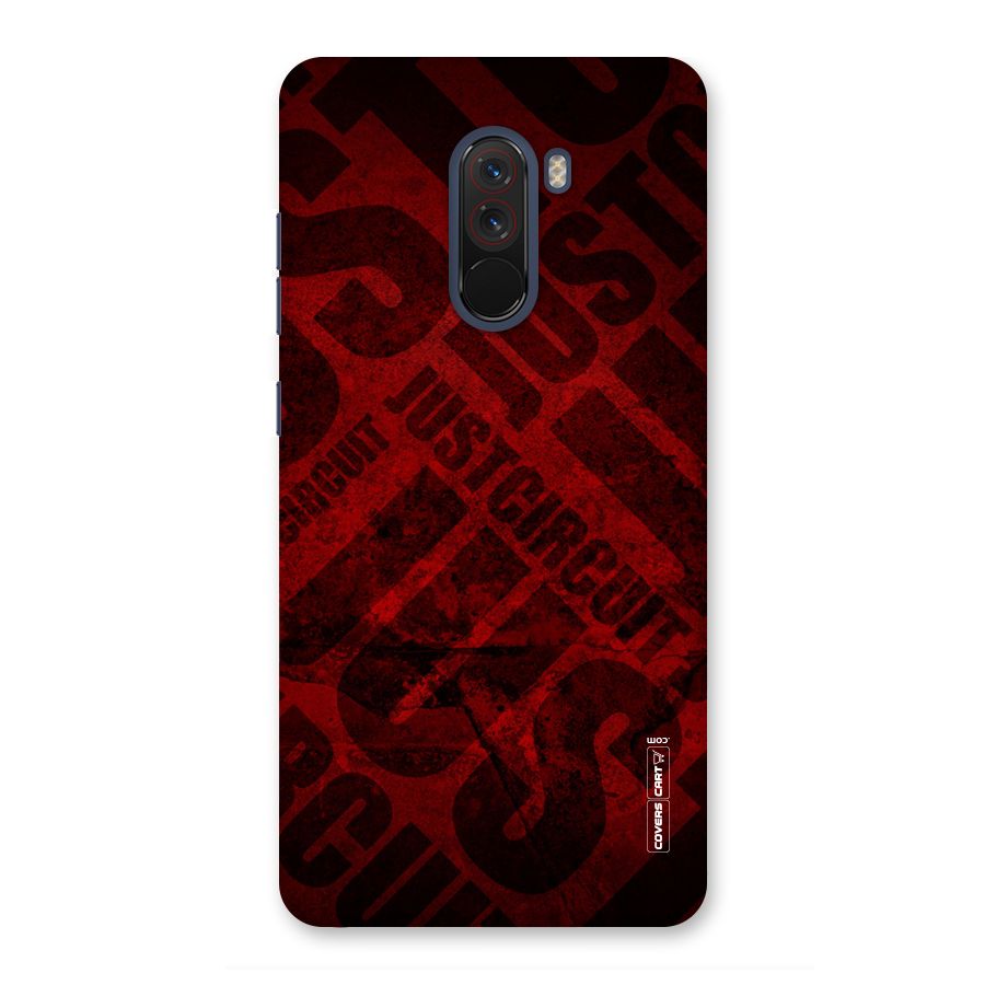 Just Circuit Back Case for Poco F1