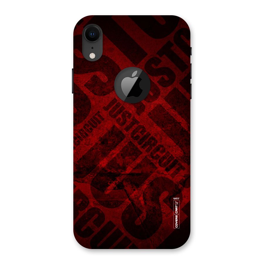Just Circuit Back Case for iPhone XR Logo Cut