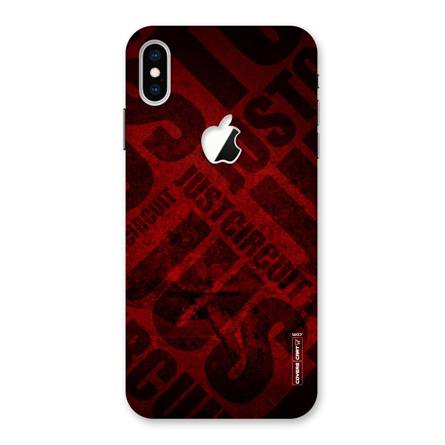 Just Circuit Back Case for iPhone XS Max Apple Cut