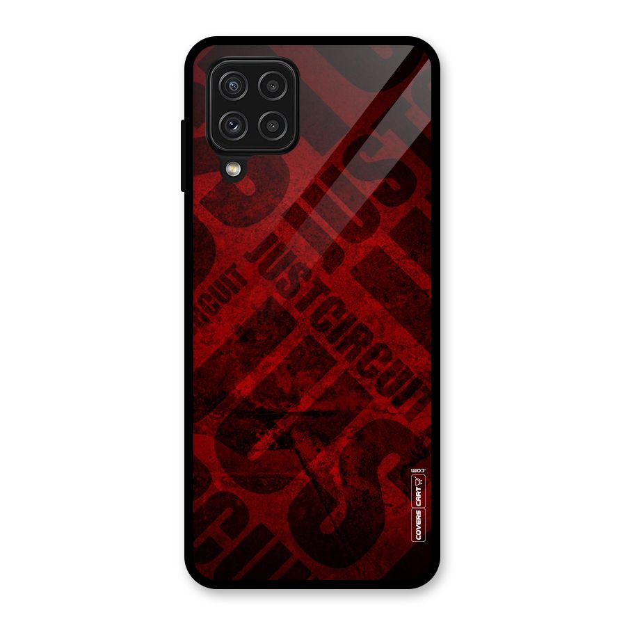 Just Circuit Glass Back Case for Galaxy A22 4G