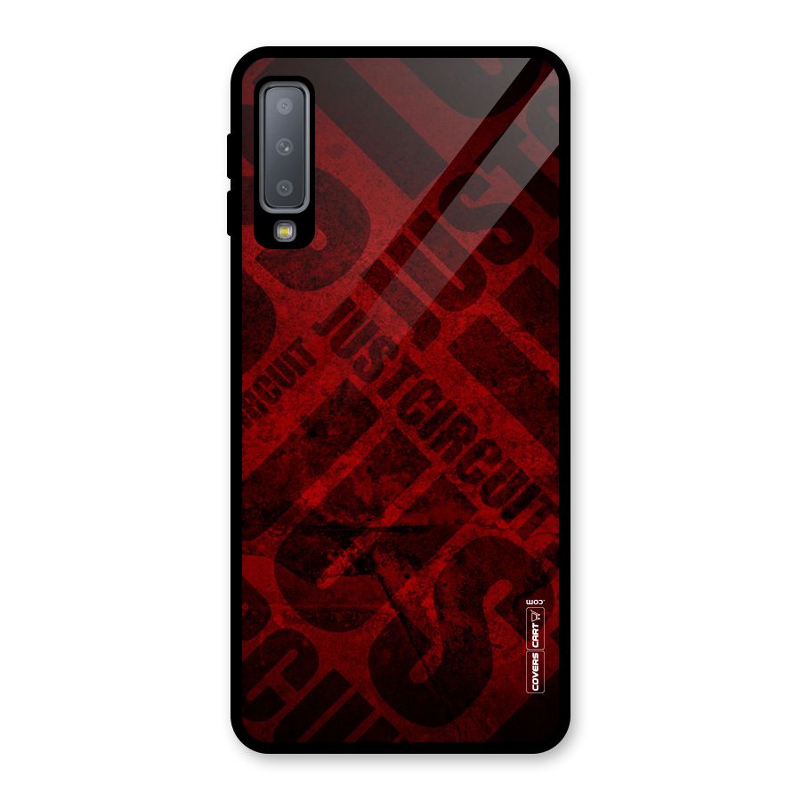 Just Circuit Glass Back Case for Galaxy A7 (2018)