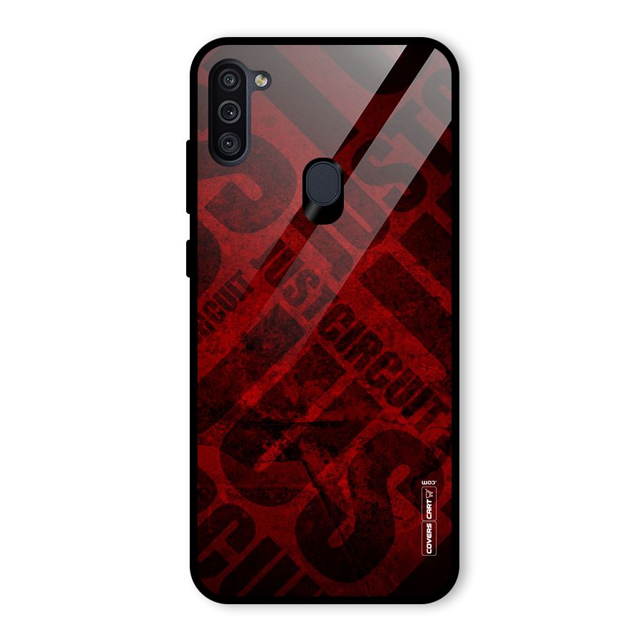 Just Circuit Glass Back Case for Galaxy M11