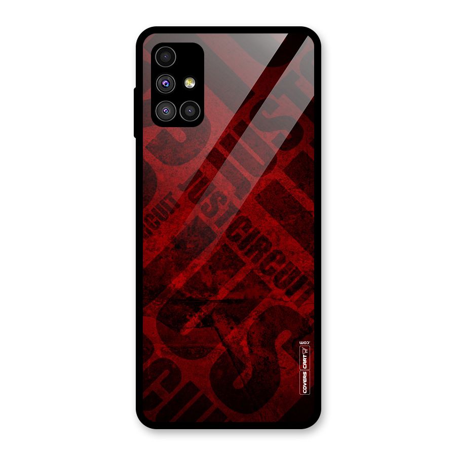 Just Circuit Glass Back Case for Galaxy M51