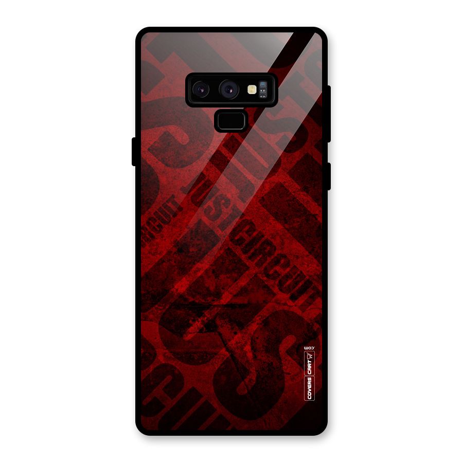 Just Circuit Glass Back Case for Galaxy Note 9