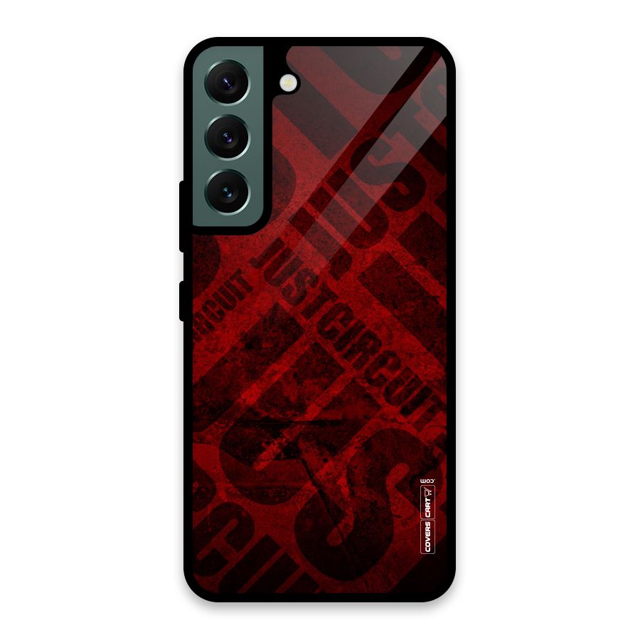Just Circuit Glass Back Case for Galaxy S22 5G