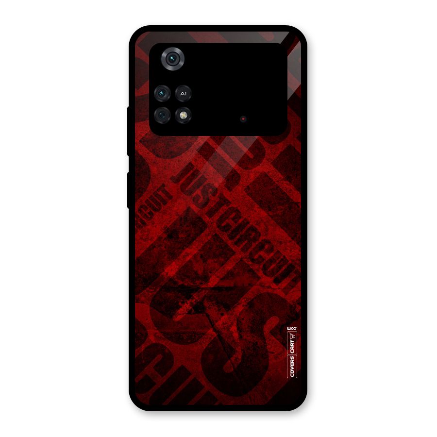 Just Circuit Glass Back Case for Poco M4 Pro 4G
