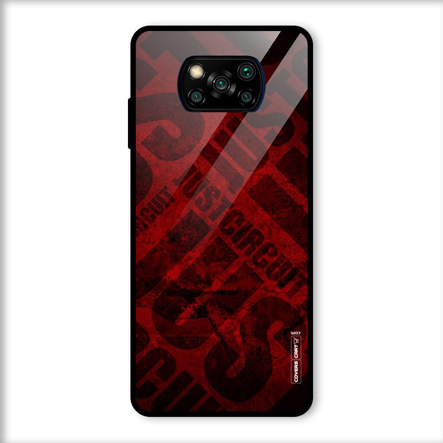 Just Circuit Glass Back Case for Poco X3