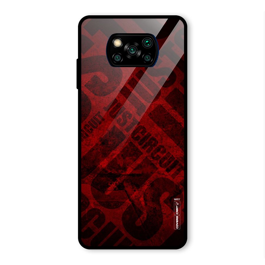 Just Circuit Glass Back Case for Poco X3 Pro