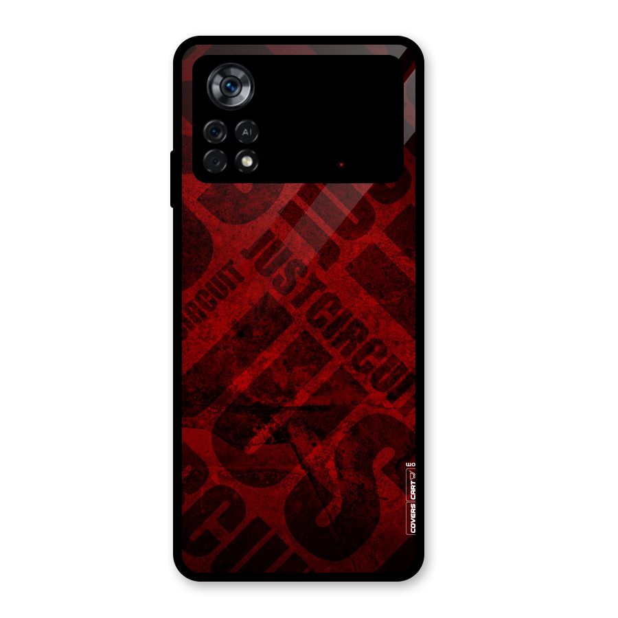 Just Circuit Glass Back Case for Poco X4 Pro 5G
