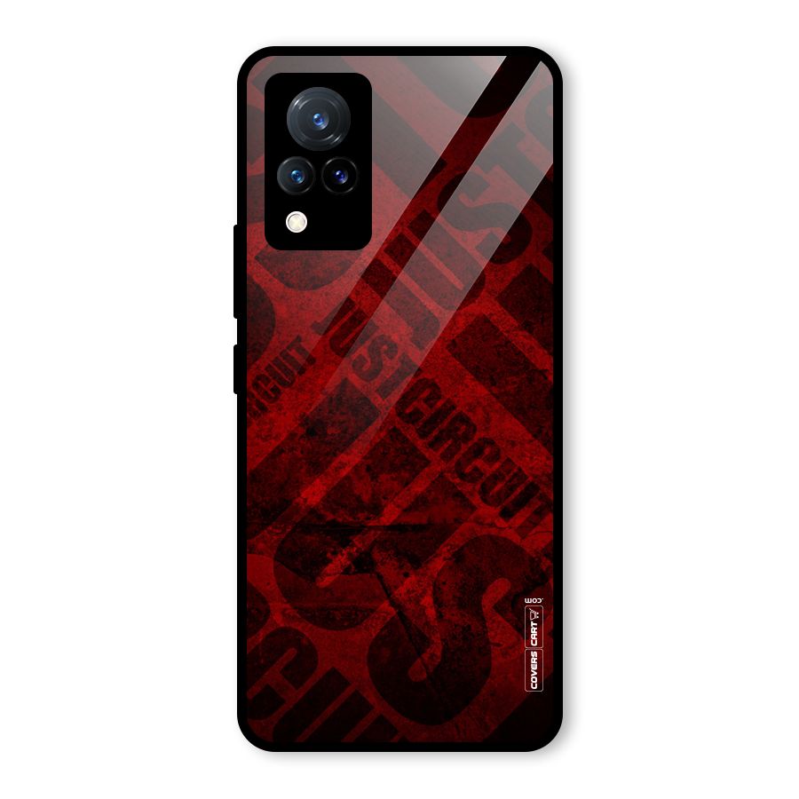 Just Circuit Glass Back Case for Vivo V21 5G