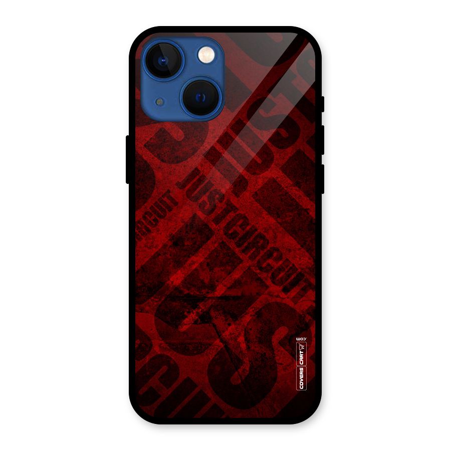 Just Circuit Glass Back Case for iPhone 13 Mini