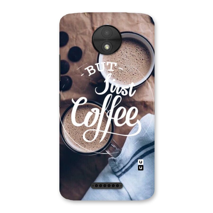 Just Coffee Back Case for Moto C