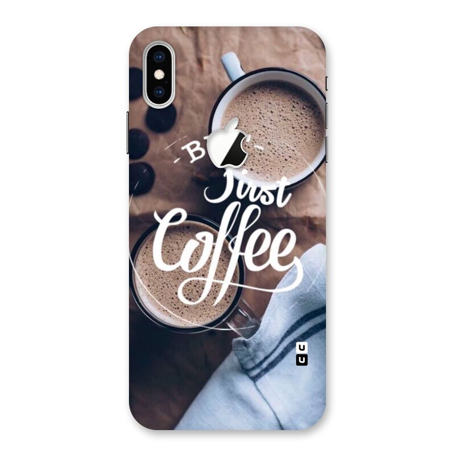 Just Coffee Back Case for iPhone XS Max Apple Cut