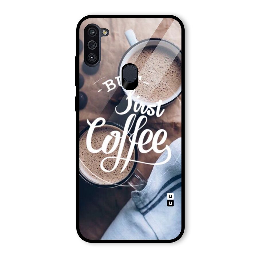 Just Coffee Glass Back Case for Galaxy M11