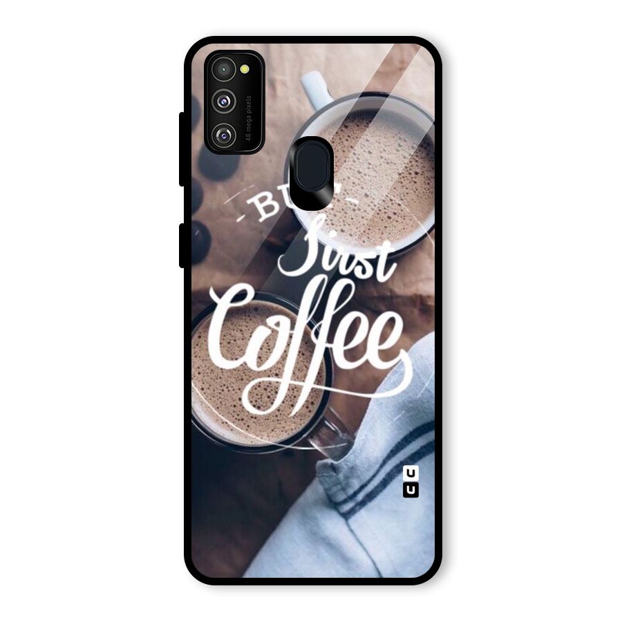 Just Coffee Glass Back Case for Galaxy M30s