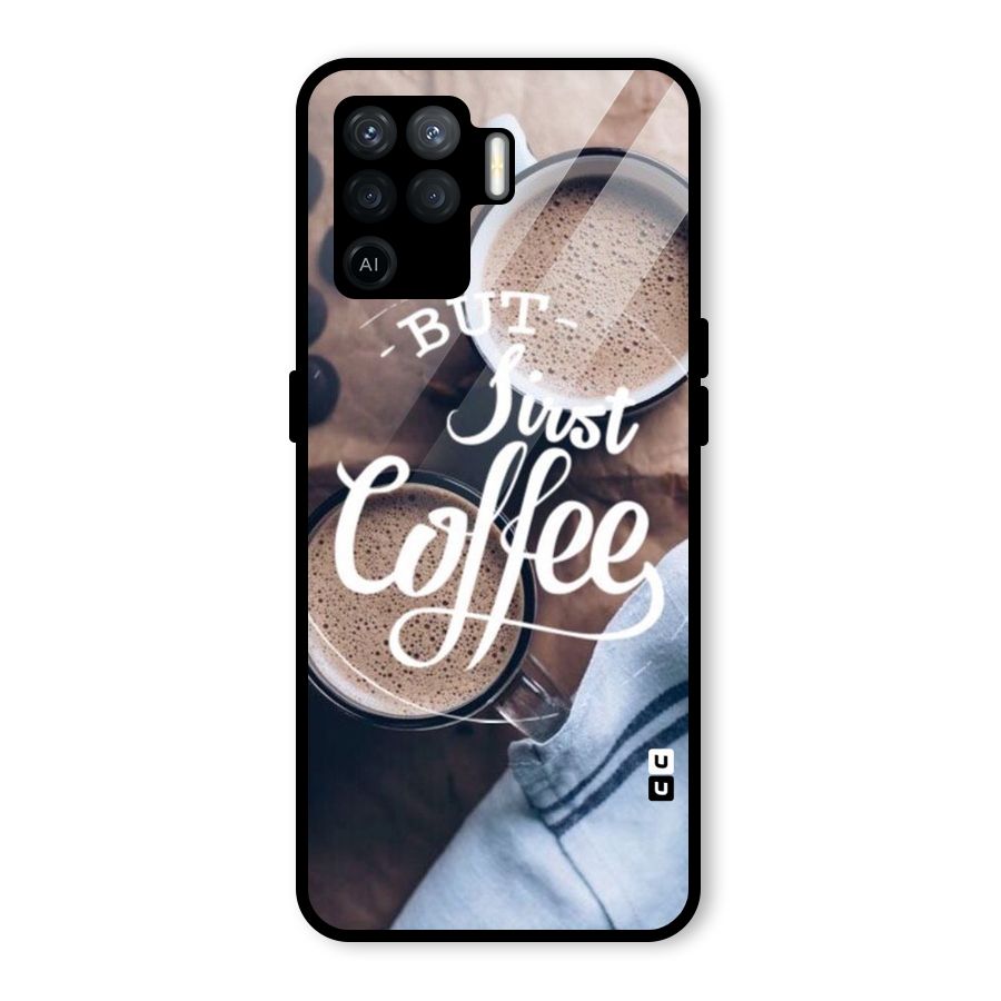 Just Coffee Glass Back Case for Oppo F19 Pro