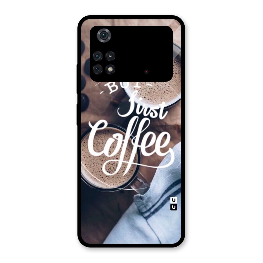 Just Coffee Glass Back Case for Poco M4 Pro 4G