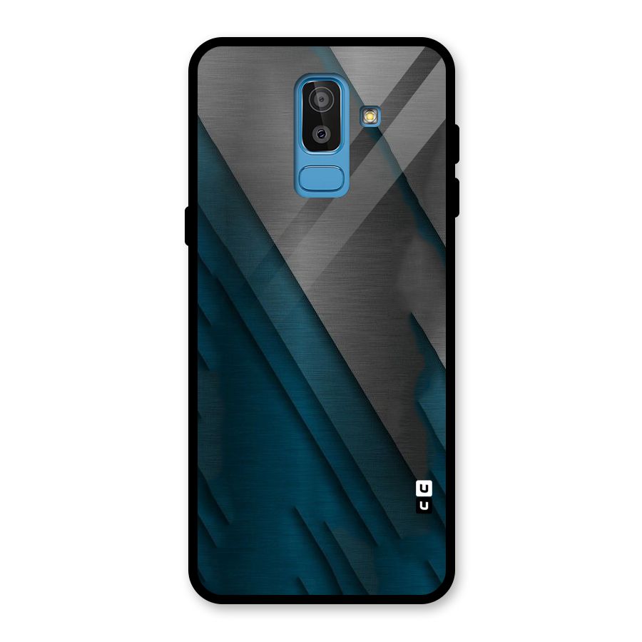 Just Lines Glass Back Case for Galaxy J8