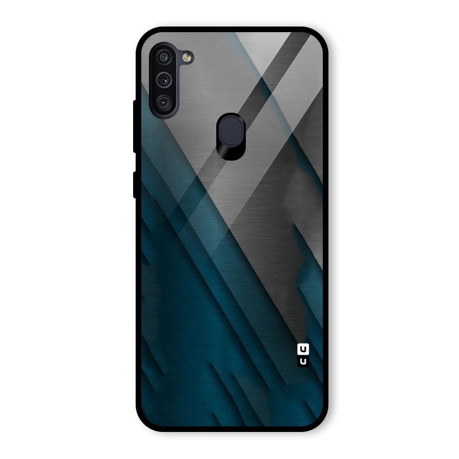 Just Lines Glass Back Case for Galaxy M11