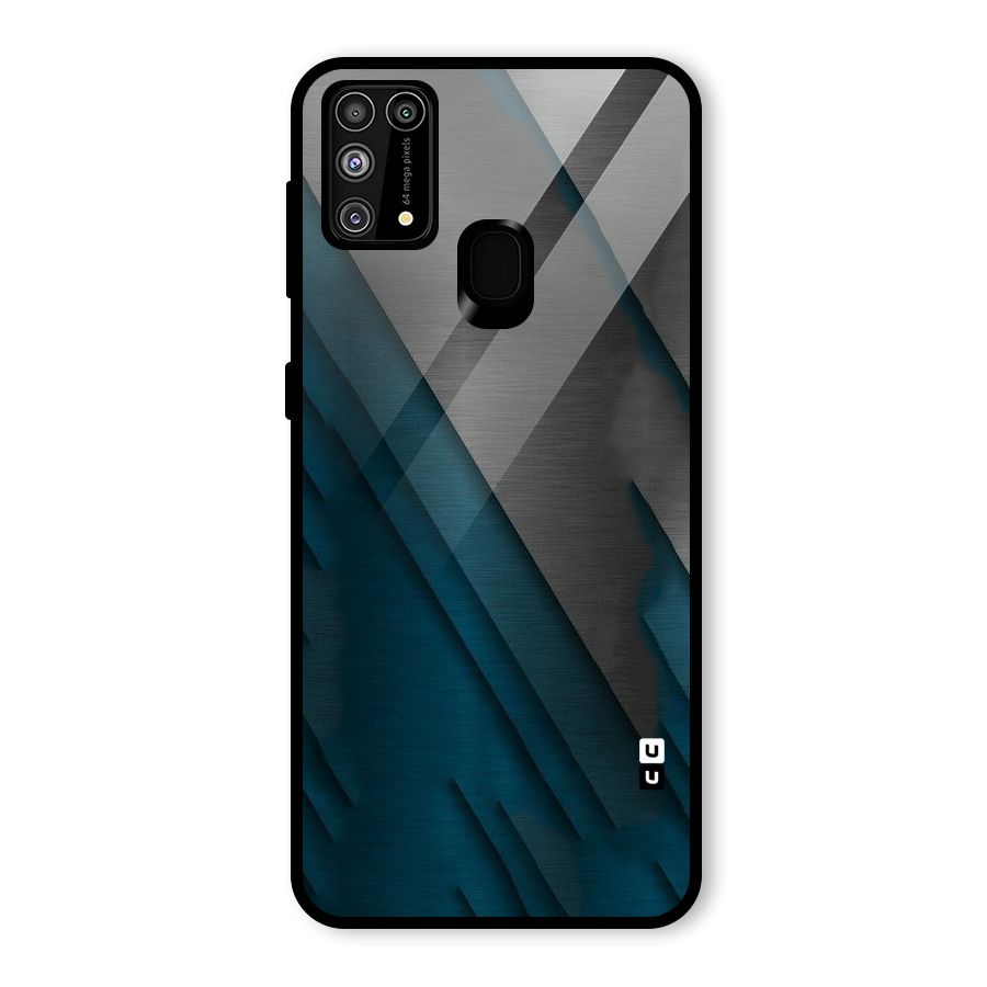 Just Lines Glass Back Case for Galaxy M31