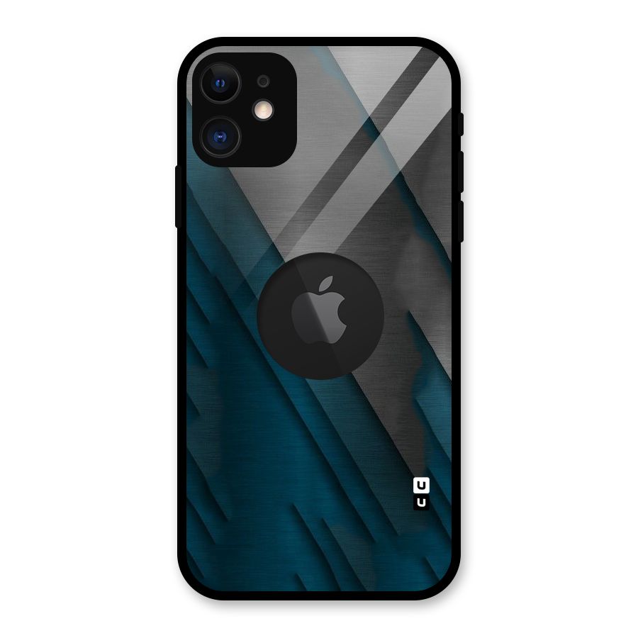 Just Lines Glass Back Case for iPhone 11 Logo Cut