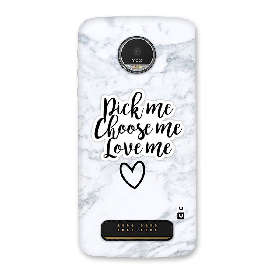 Just Me Back Case for Moto Z Play