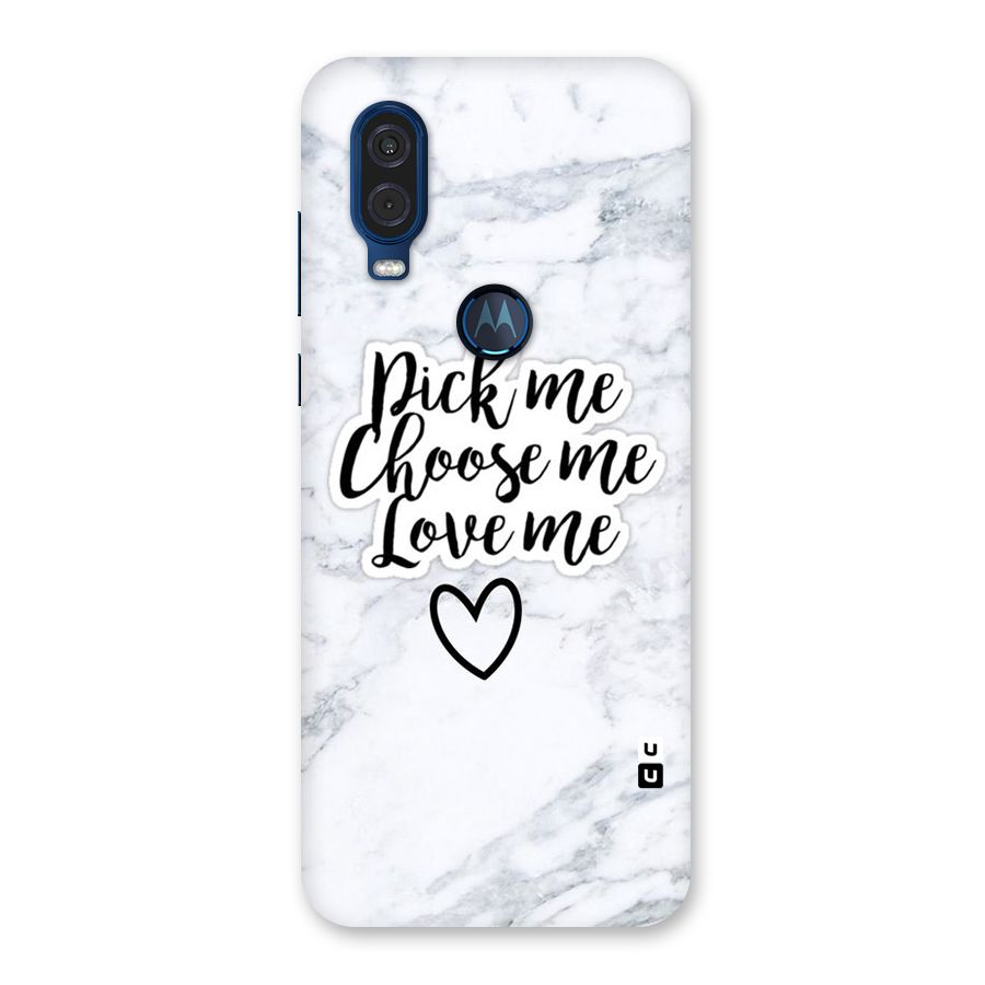 Just Me Back Case for Motorola One Vision