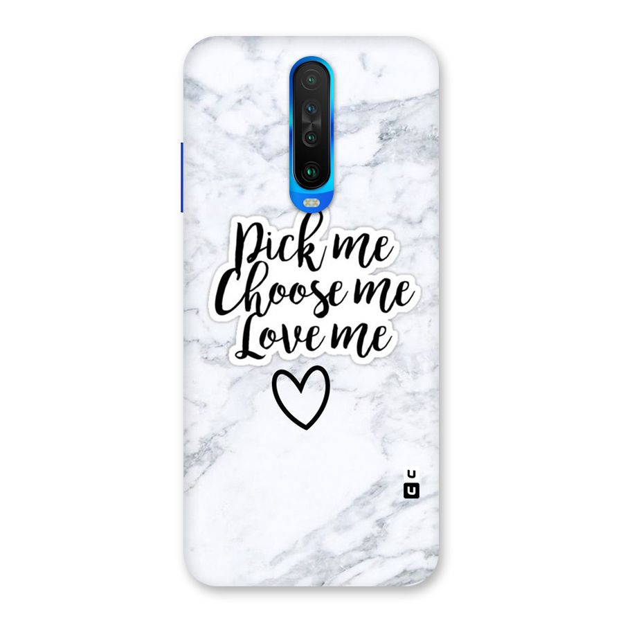 Just Me Back Case for Poco X2