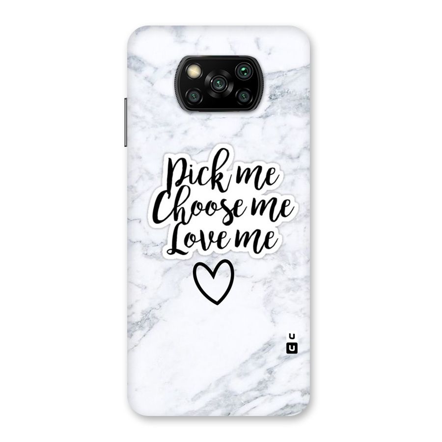 Just Me Back Case for Poco X3